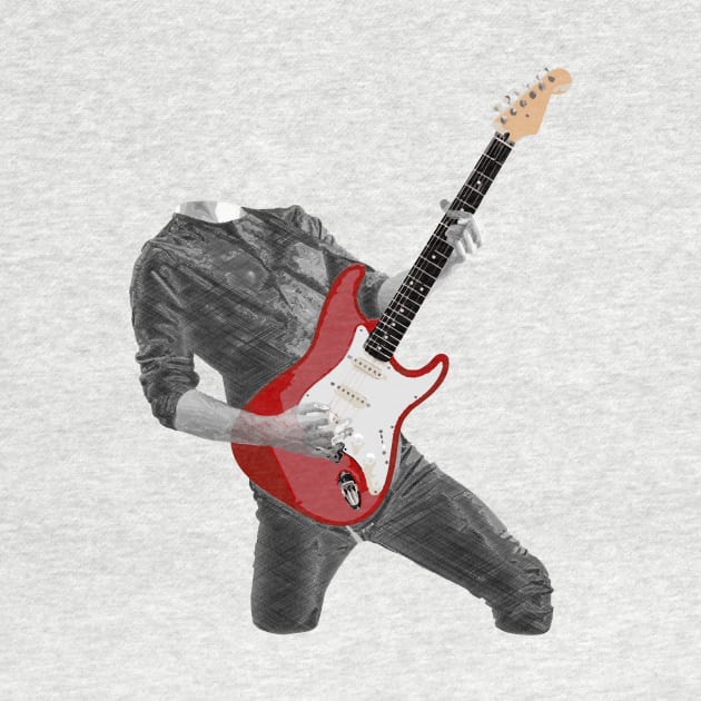 Rock n Roll Guitar Player, Red by Lusy